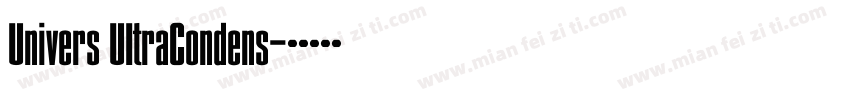 Univers UItraCondens字体转换